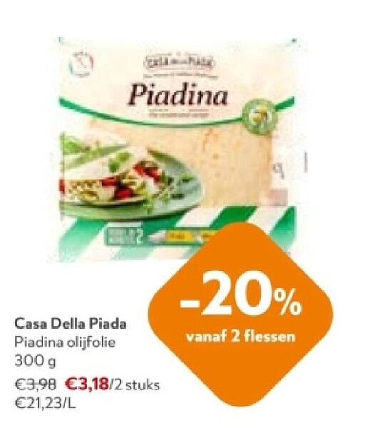 Casa Della Piada Piadina olijfolie 300 g