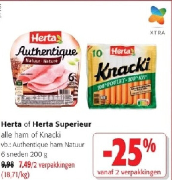 Authentique ham Natuur 6 sneden 200 g