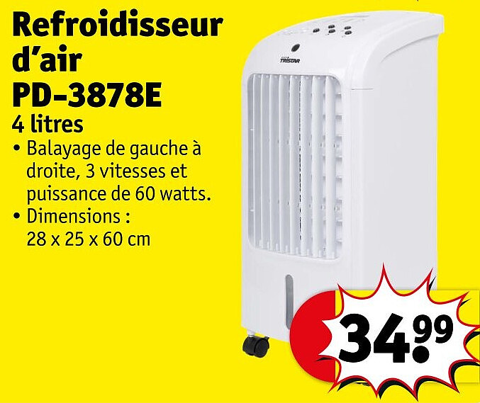 Refroidisseur d’air PD-3878E 4 litres