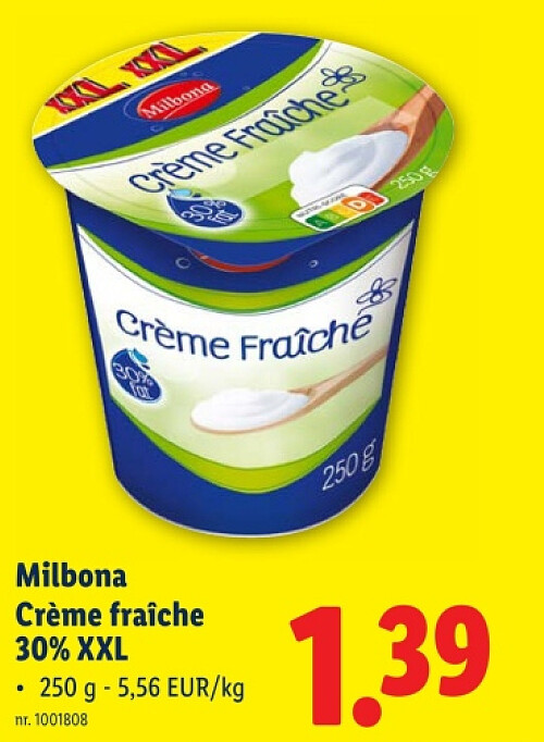 Crème fraîche 30% XXL