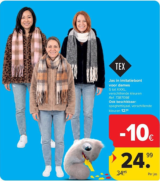 Jas in imitatiebont voor dames