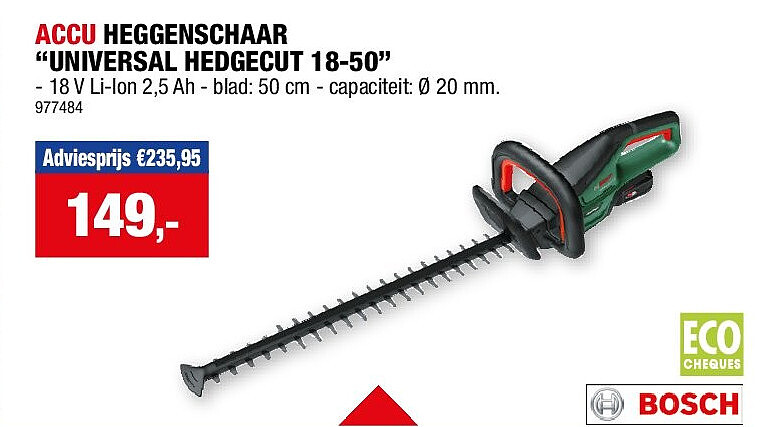 ACCU HEGGENSCHAAR “UNIVERSAL HEDGECUT 18-50”