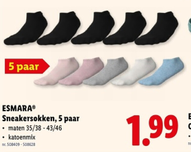 Sneakersokken, 5 paar