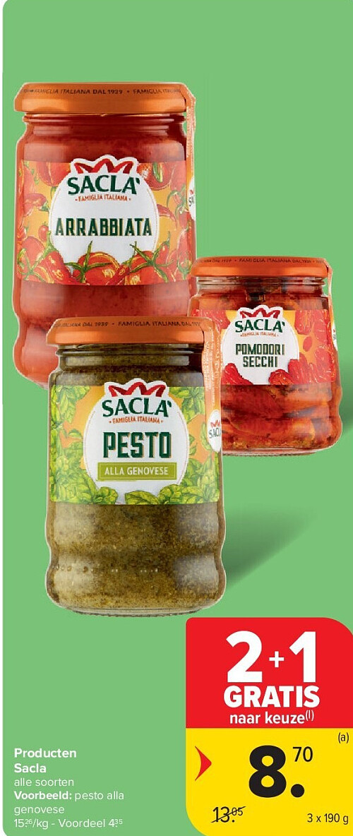 Producten Sacla