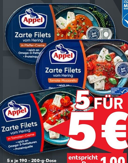 Appel Zarte Heringsfilets – 5er-Angebot