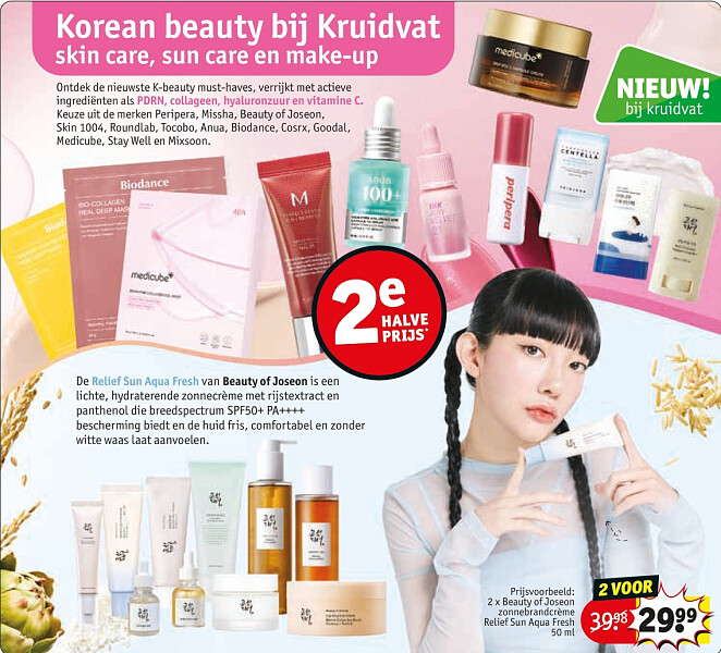 2 x Beauty of Joseon zonnebrandcrème Relief Sun Aqua Fresh 50 ml