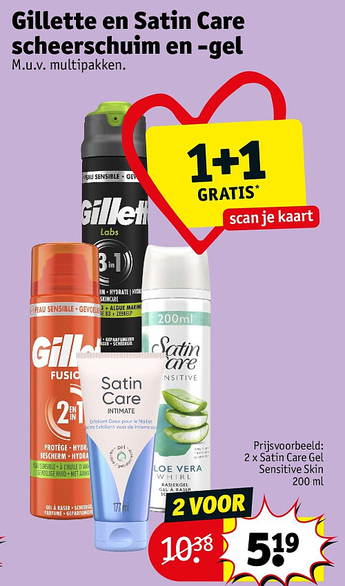 Gillette en Satin Care scheerschuim en -gel