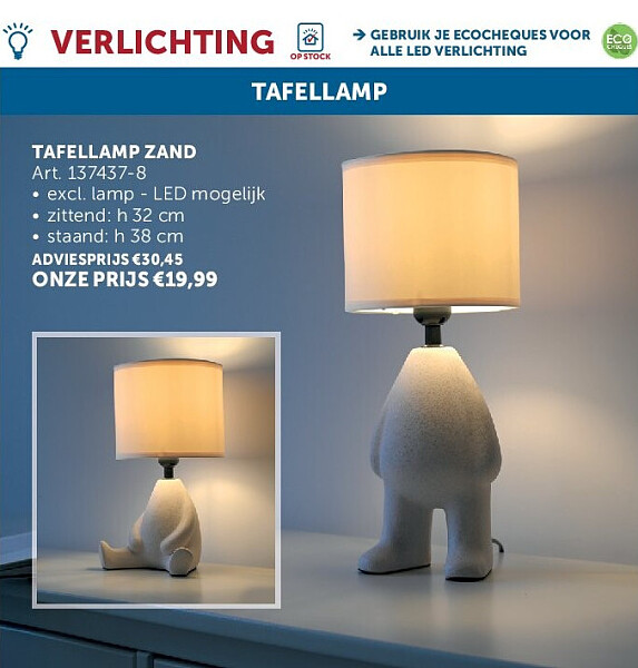 TAFELLAMP ZAND
