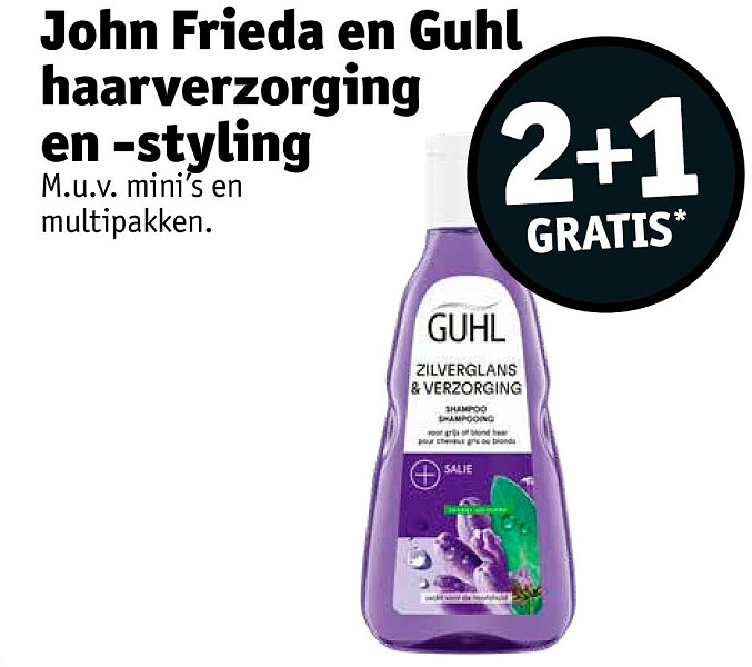 John Frieda en Guhl haarverzorging en -styling
