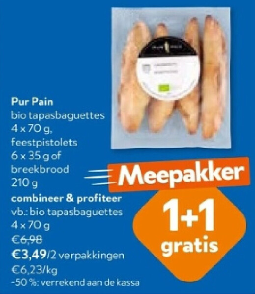Pur Pain bio tapasbaguettes 4x70 g