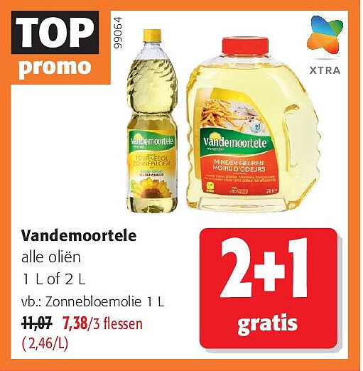 Vandemoortele Zonnebloemolie 1 L