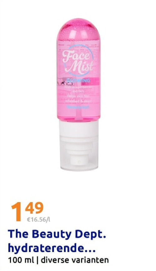The Beauty Dept. hydraterende gezichtsmist