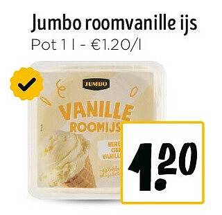 Jumbo roomvanille ijs