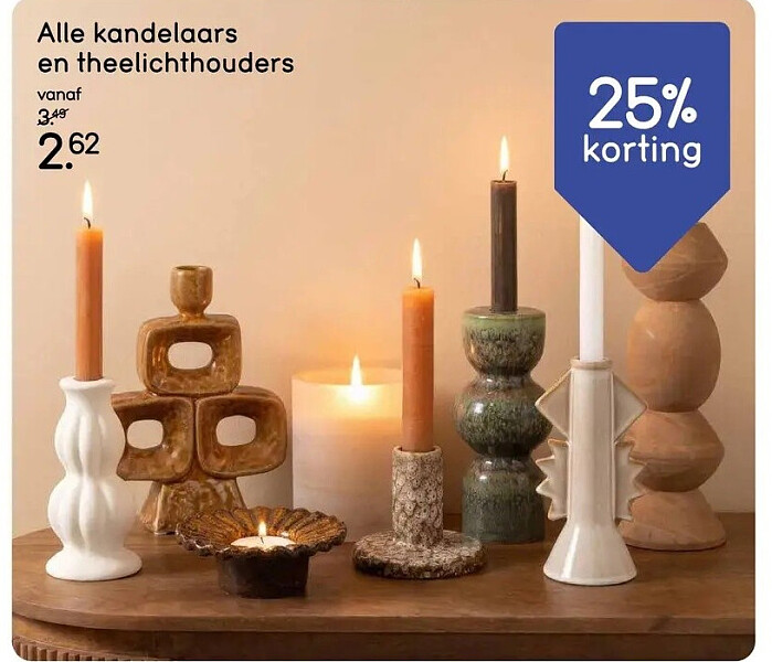 Alle kandelaars en theelichthouders