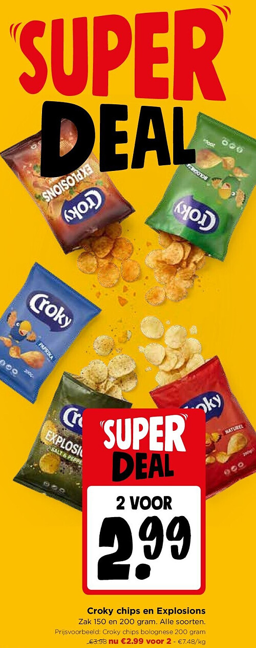 Croky chips en Explosions