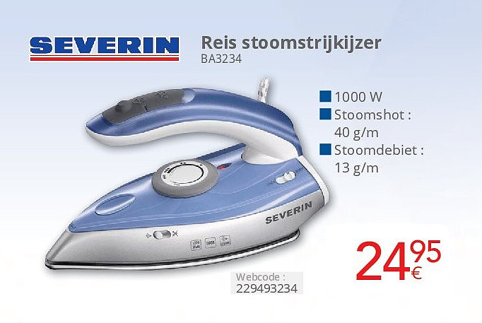 Reis stoomstrijkijzer BA3234