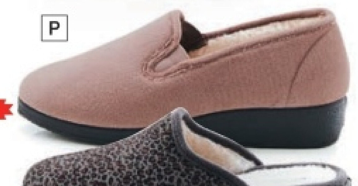 Muiltje Thermolactyl taupe 98250 - grijs dierenprint 98251