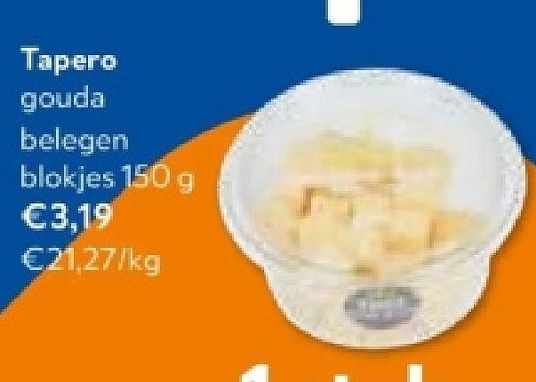 Tapero gouda belegen blokjes 150 g
