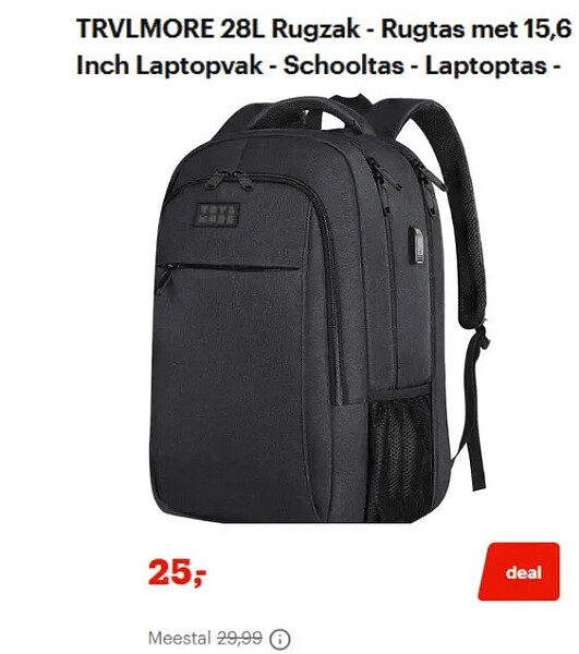 TRVLMORE 28L Rugzak - Rugtas met 15,6 Inch Laptopvak - Schooltas - Laptoptas