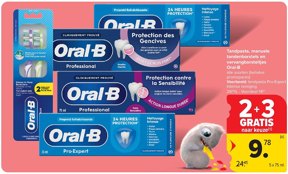 Tandpasta, manuele tandenborstels en vervangborsteltjes Oral-B