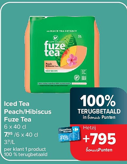 Iced Tea Peach/Hibiscus Fuze Tea
