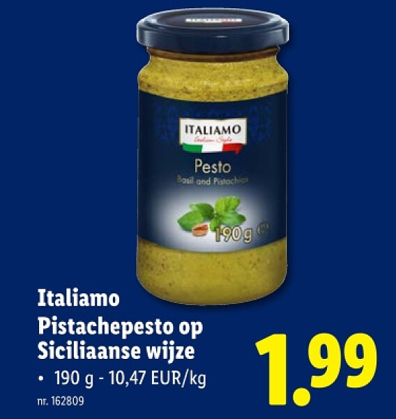 Pistachepesto op Siciliaanse wijze