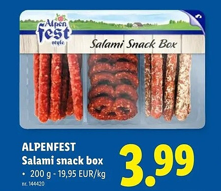 Salami snack box