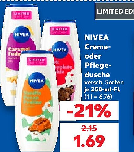 Nivea Creme- oder Pflegedusche