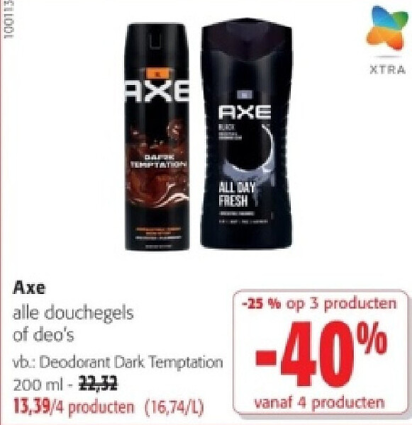 Axe alle douchegels of deo's