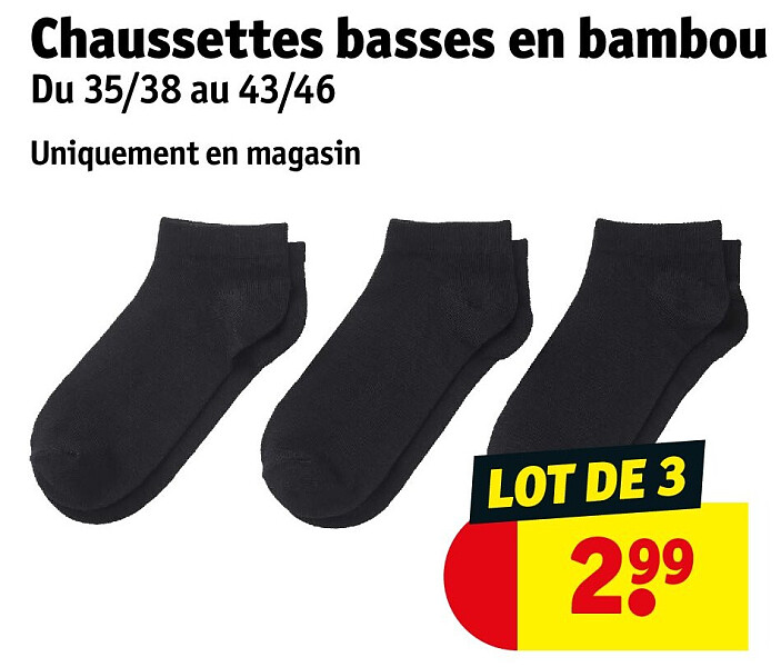 Chaussettes basses en bambou