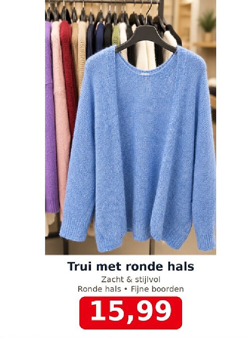 Trui met ronde hals
