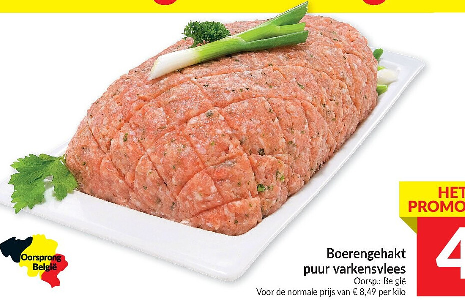 Boerengehakt puur varkensvlees