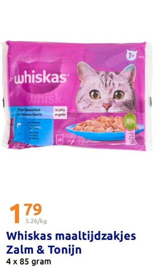 Whiskas maaltijdzakjes Zalm & Tonijn