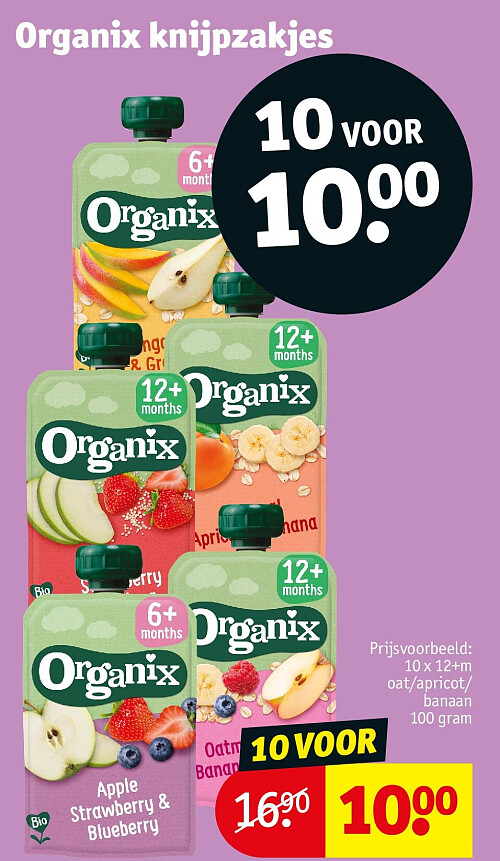 Organix knijpzakjes