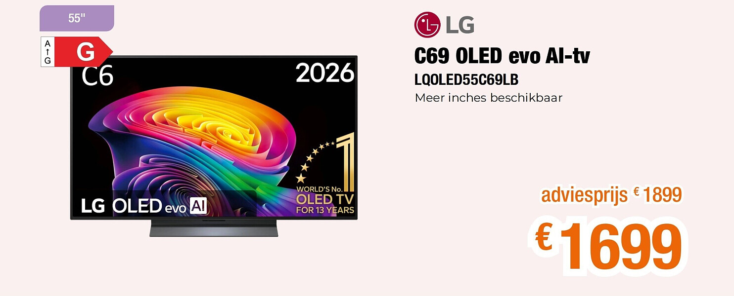 LG C69 OLED evo Al-tv LQOLED55C69LB