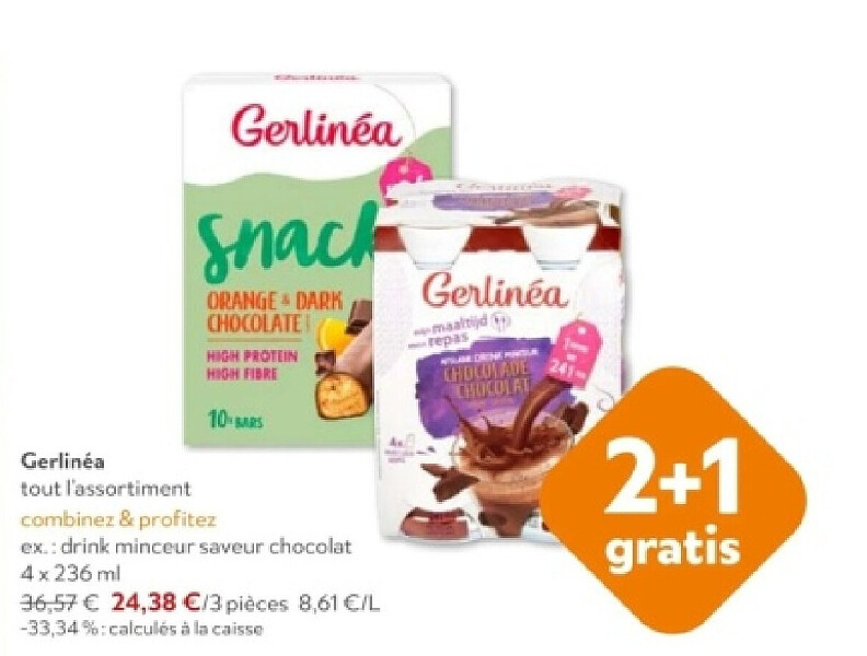 Gerlinéa drink minceur saveur chocolat 4 x 236 ml