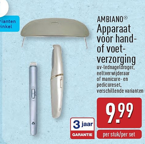 Apparaat voor handof voet­ verzorging