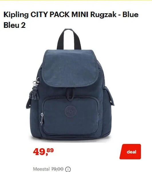 Kipling CITY PACK MINI Rugzak - Blue Bleu