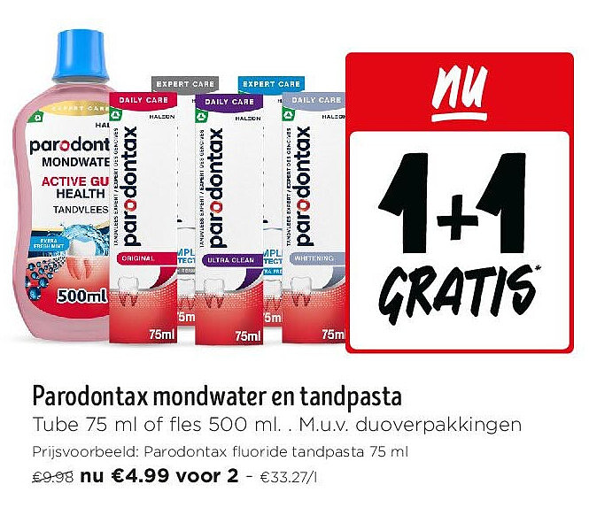 Parodontax mondwater en tandpasta