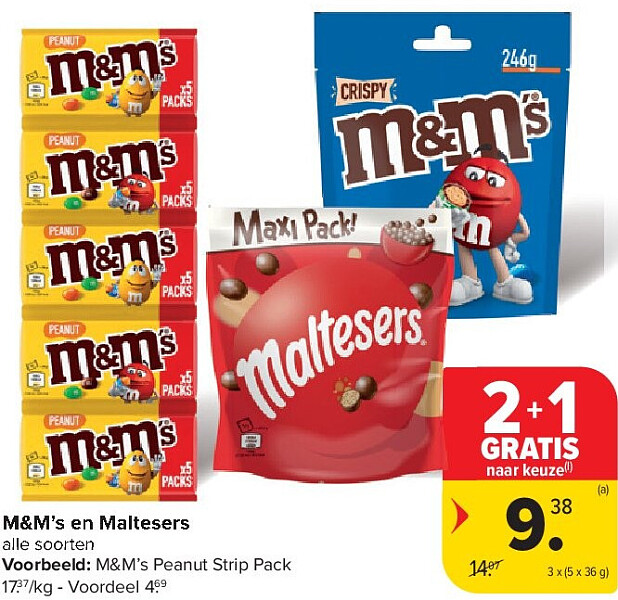 M&M’s en Maltesers