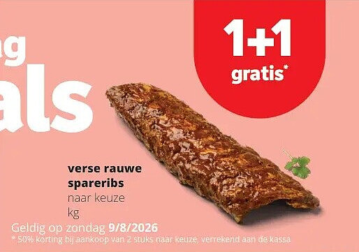 verse rauwe spareribs