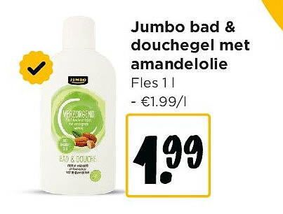 Jumbo bad & douchegel met amandelolie