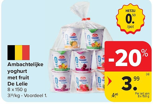 Ambachtelijke yoghurt met fruit De Lelie