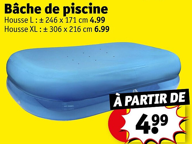 Bâche de piscine 246 x 171 cm