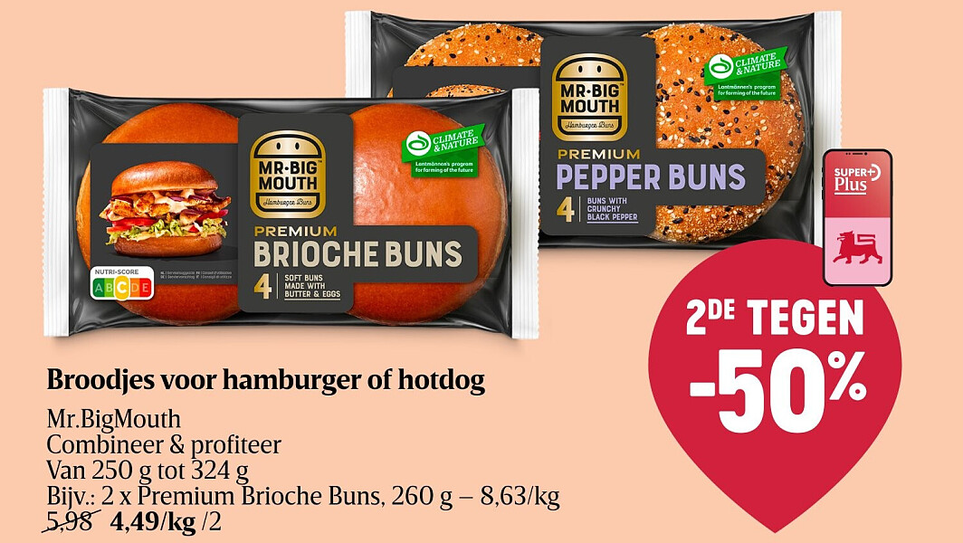 Broodjes voor hamburger of hotdog