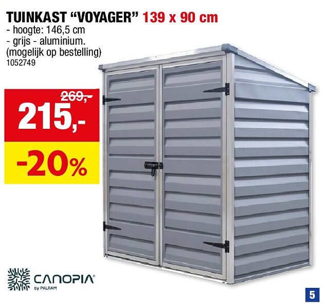 TUINKAST “VOYAGER” 139 x 90 cm