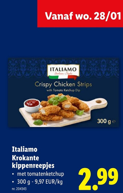 Krokante kippenreepjes