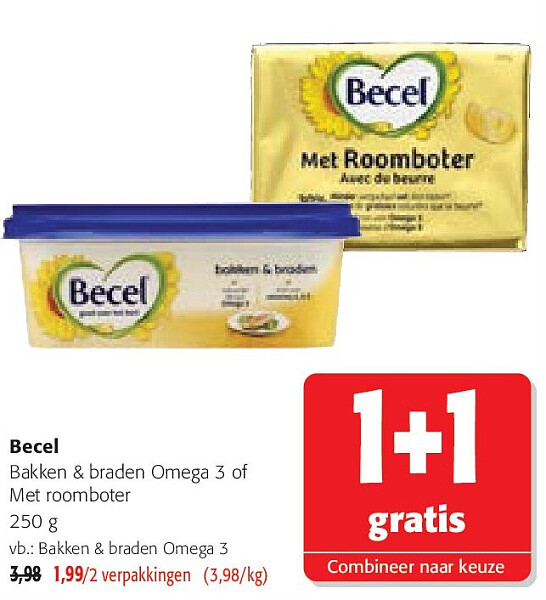 Becel Bakken & braden Omega 3 of Met roomboter 250 g