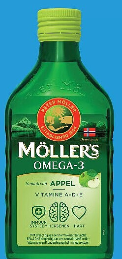 Omega-3 Levertraan Appel 250 ml