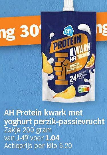 AH Protein kwark met yoghurt perzik-passievrucht